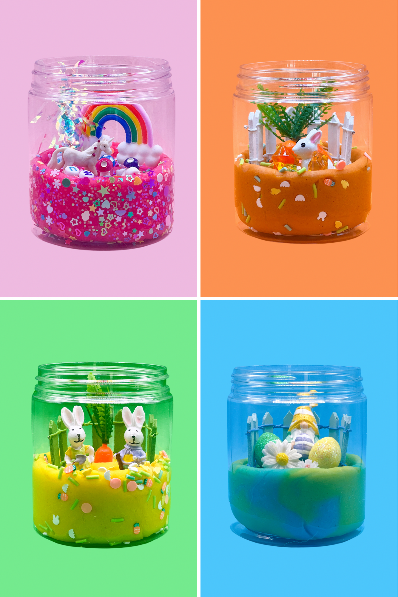 Small Scene Play Dough Jars